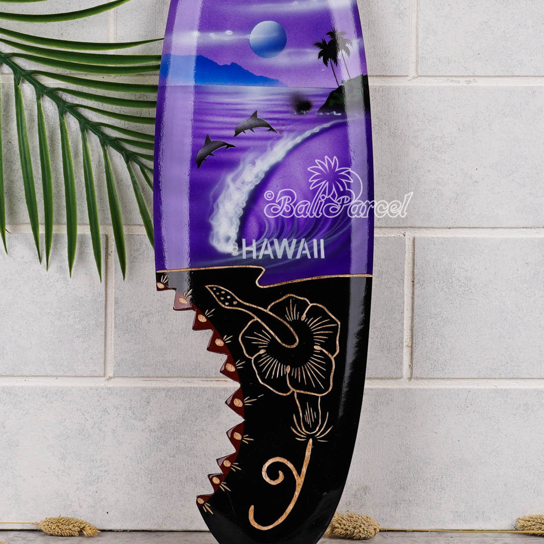 Wooden Surfboard And Carving Combination, Handcarved From Pinus Wood
