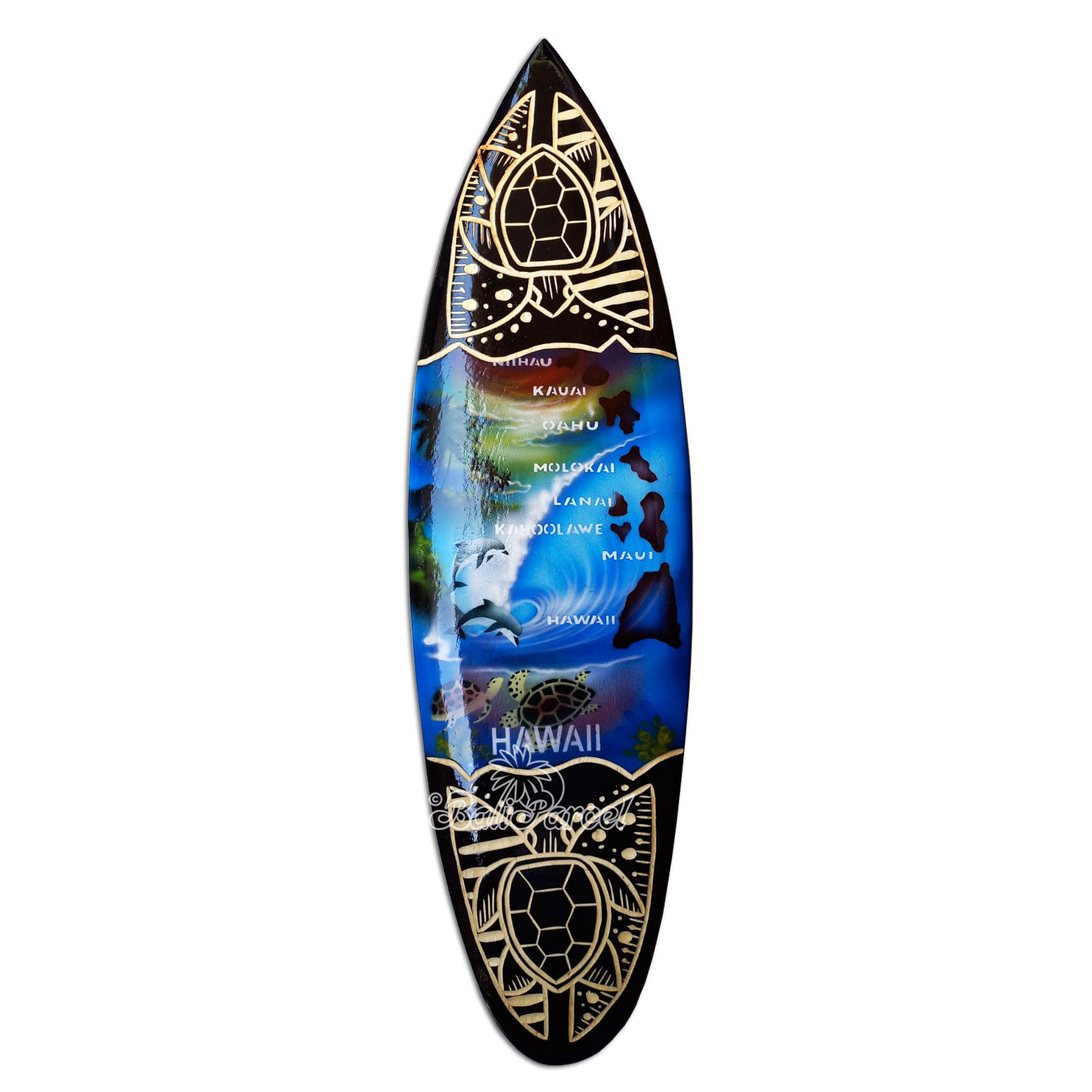 Wooden Surfboard And Carving Combination, Handcarved From Pinus Wood