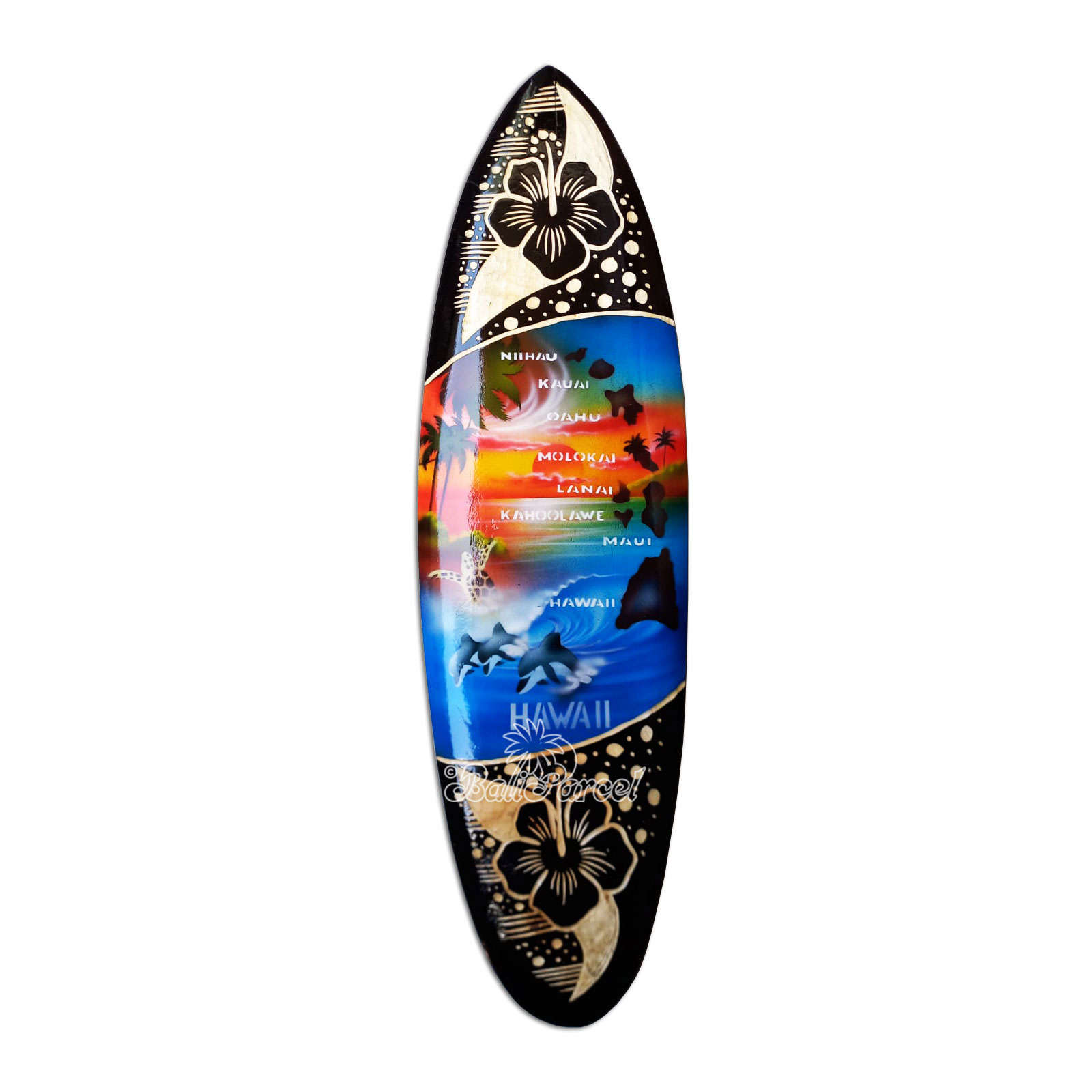 Wooden Surfboard And Carving Combination, Handcarved From Pinus Wood