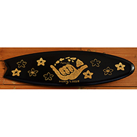 Wooden Surfboard Carving,  Handcarved From Pinus Wood 