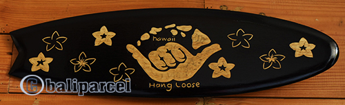 Wooden Surfboard Carving,  Handcarved From Pinus Wood 