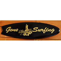 Wooden Surfboard Carving,  Handcarved From Pinus Wood