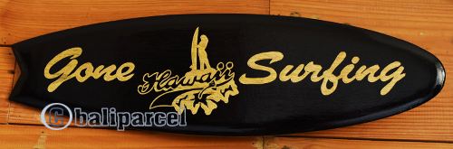 Wooden Surfboard Carving,  Handcarved From Pinus Wood