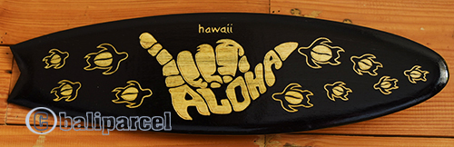 Wooden Surfboard Carving,  Handcarved From Pinus Wood 