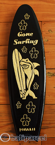 Wooden Surfboard Carving,  Handcarved From Pinus Wood