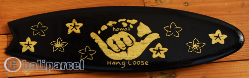 Wooden Surfboard Carving,  Handcarved From Pinus Wood 