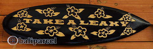 Wooden Surfboard Carving,  Handcarved From Pinus Wood 