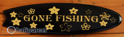 Wooden Surfboard Carving,  Handcarved From Pinus Wood