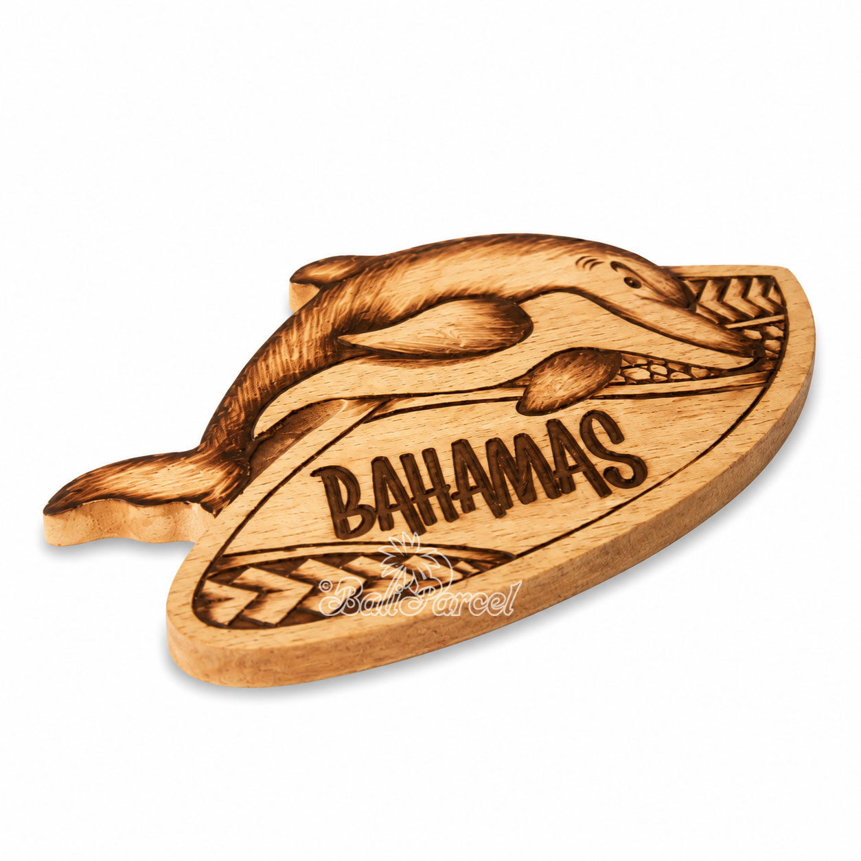 Wooden Surfboard Burning, Handmade From Pinus Wood