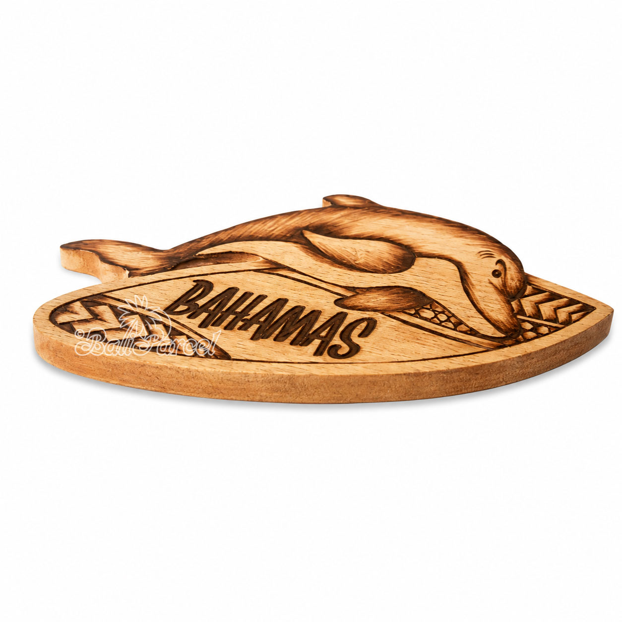 Wooden Surfboard Burning, Handmade From Pinus Wood