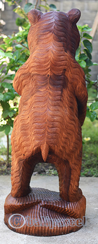 Wooden Bear, Handmade From Suar Wood