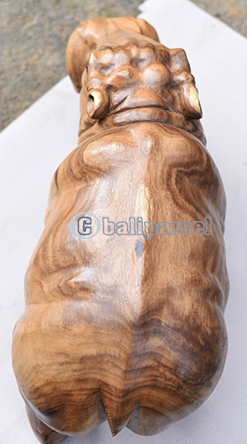 Wooden Hippopotamus, Handmade From Suar Wood With Natural Polished