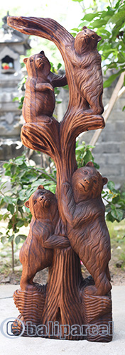 Wooden Bear Handmade From Suar Wood