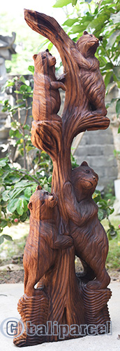 Wooden Bear Handmade From Suar Wood