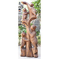 Wooden Bear Handmade From Suar Wood