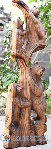 Wooden Bear Handmade From Suar Wood