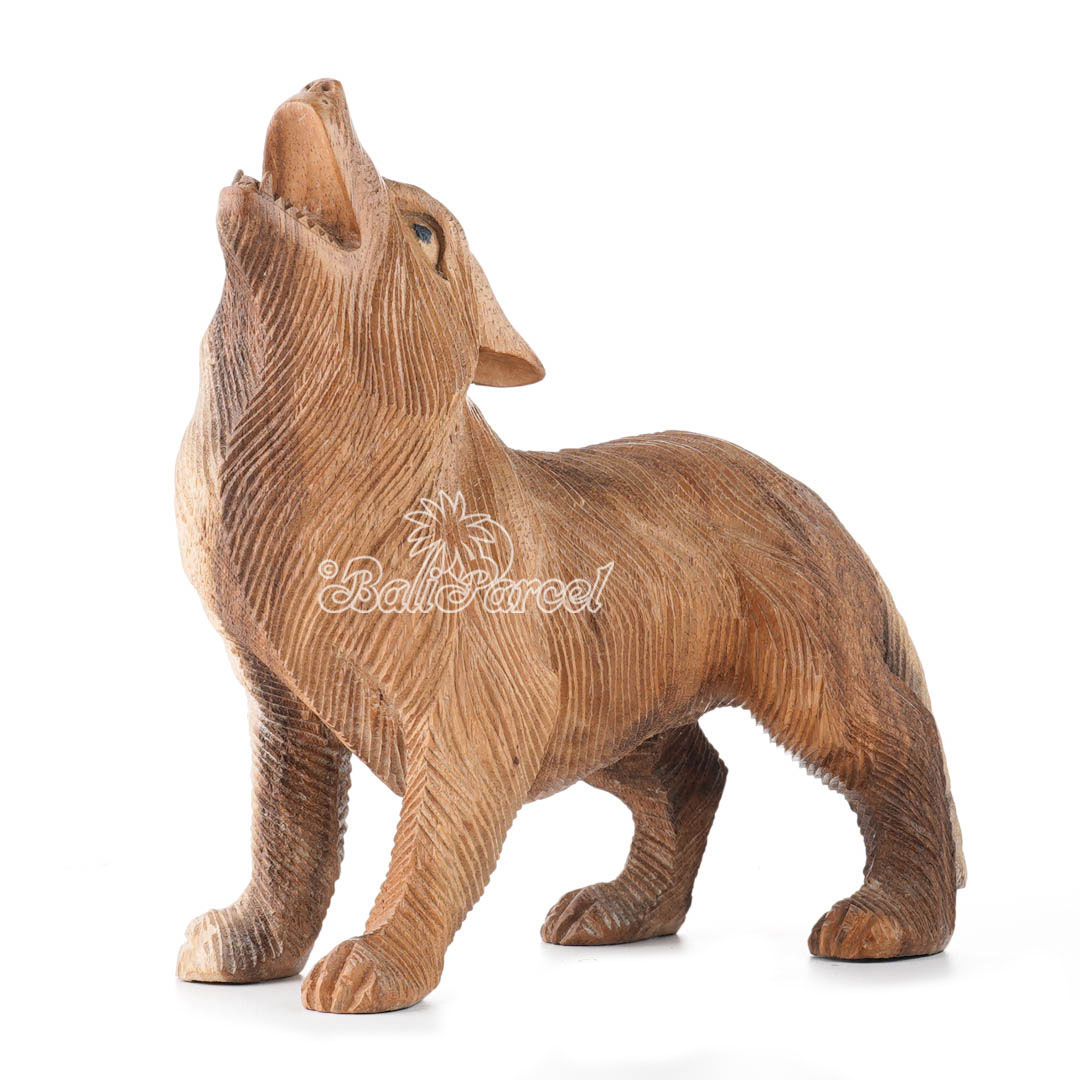 Handmade Wooden Wolf It Made With Suar Wood