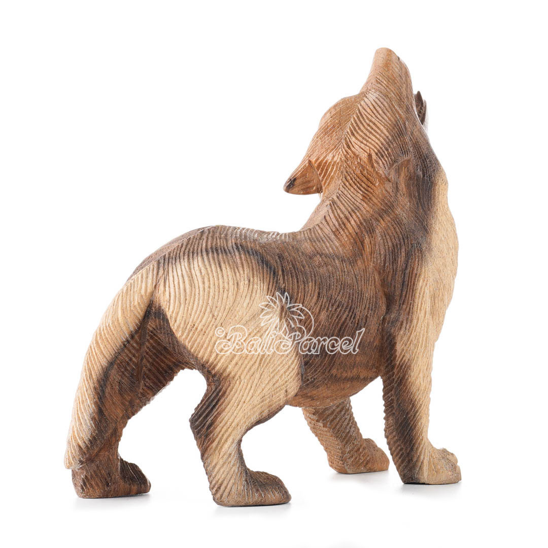 Handmade Wooden Wolf It Made With Suar Wood