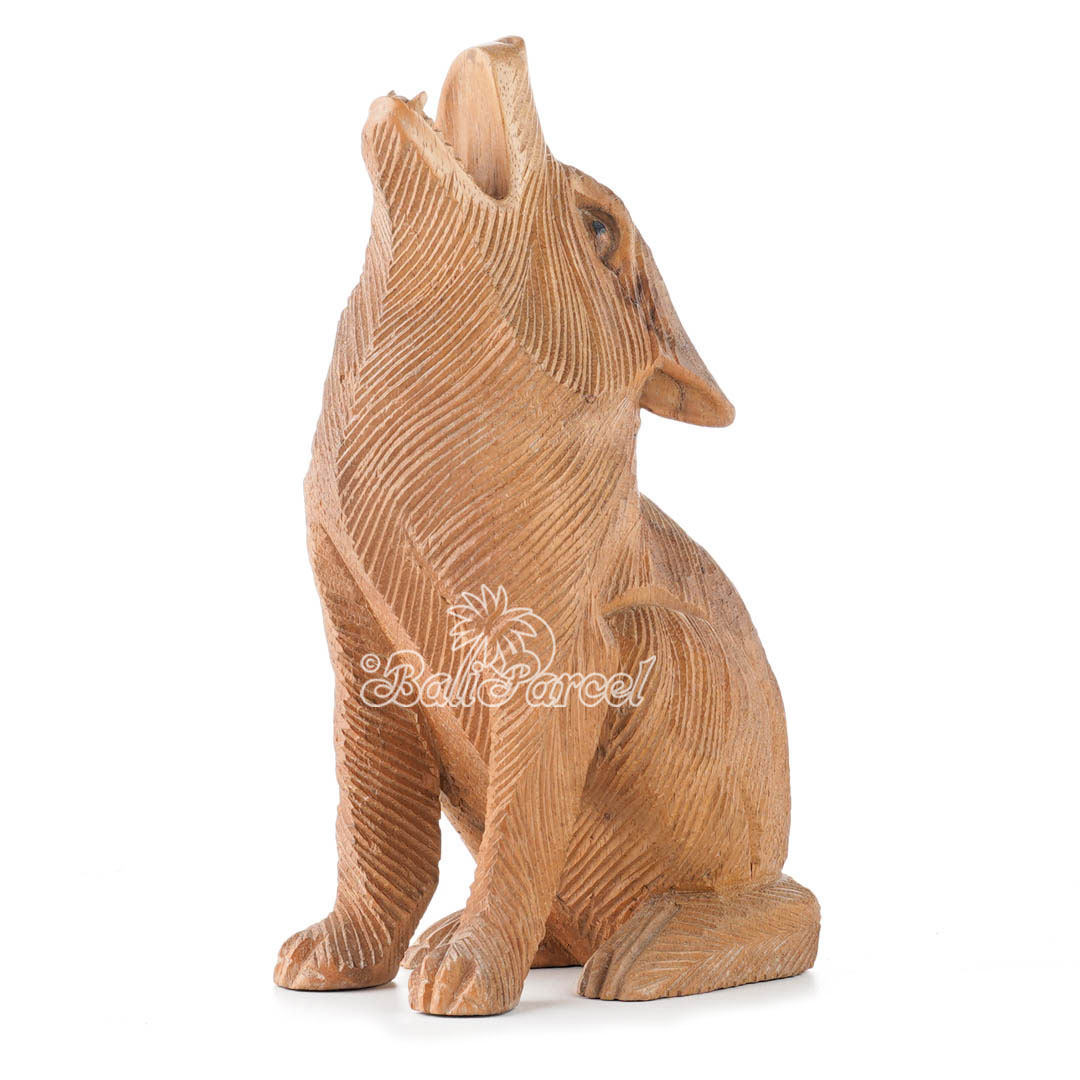 Handmade Wooden Wolf It Made With Suar Wood