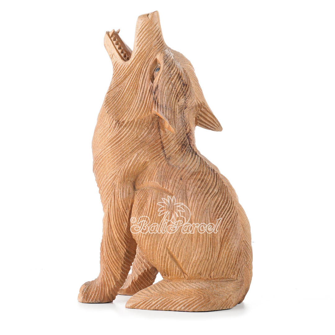 Handmade Wooden Wolf It Made With Suar Wood