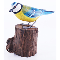 Wooden Bird With Painted, Handmade From Albesia Wood