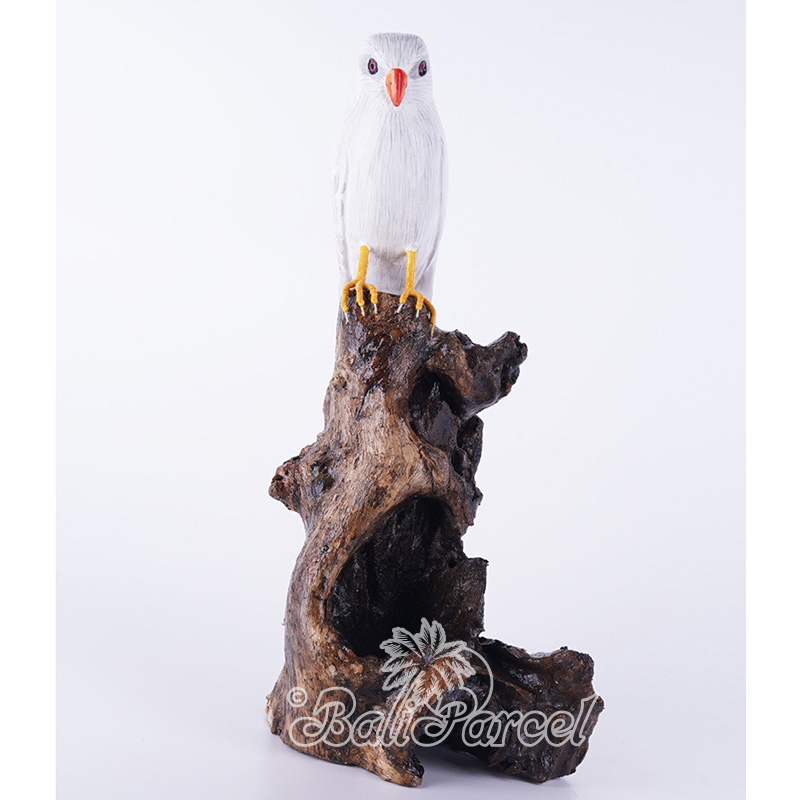 Wooden Bird With Painted, Handmade From Albesia Wood