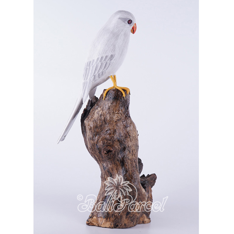 Wooden Bird With Painted, Handmade From Albesia Wood