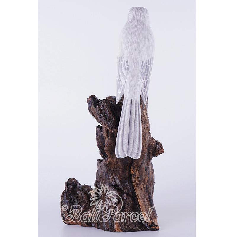 Wooden Bird With Painted, Handmade From Albesia Wood