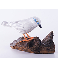 Wooden Bird With Painted, Handmade From Albesia Wood