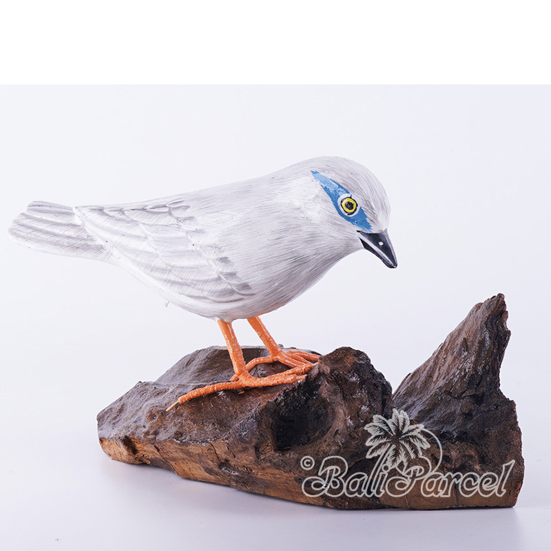 Wooden Bird With Painted, Handmade From Albesia Wood