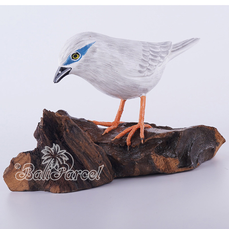 Wooden Bird With Painted, Handmade From Albesia Wood