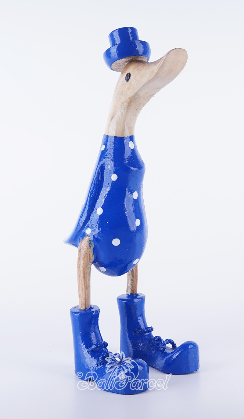 Wooden Duck With Painted, Handmade From Albesia Wood
