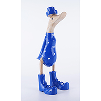 Wooden Duck With Painted, Handmade From Albesia Wood