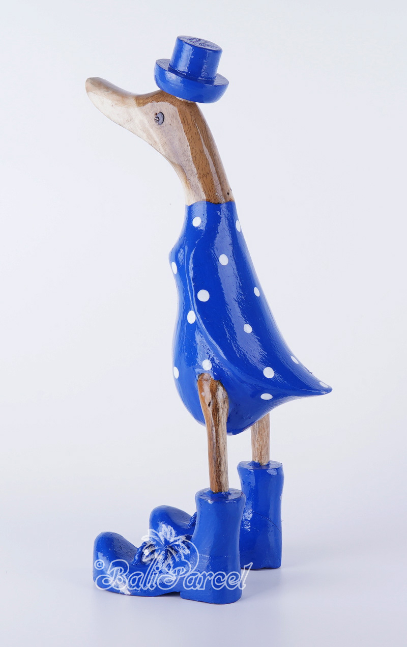 Wooden Duck With Painted, Handmade From Albesia Wood