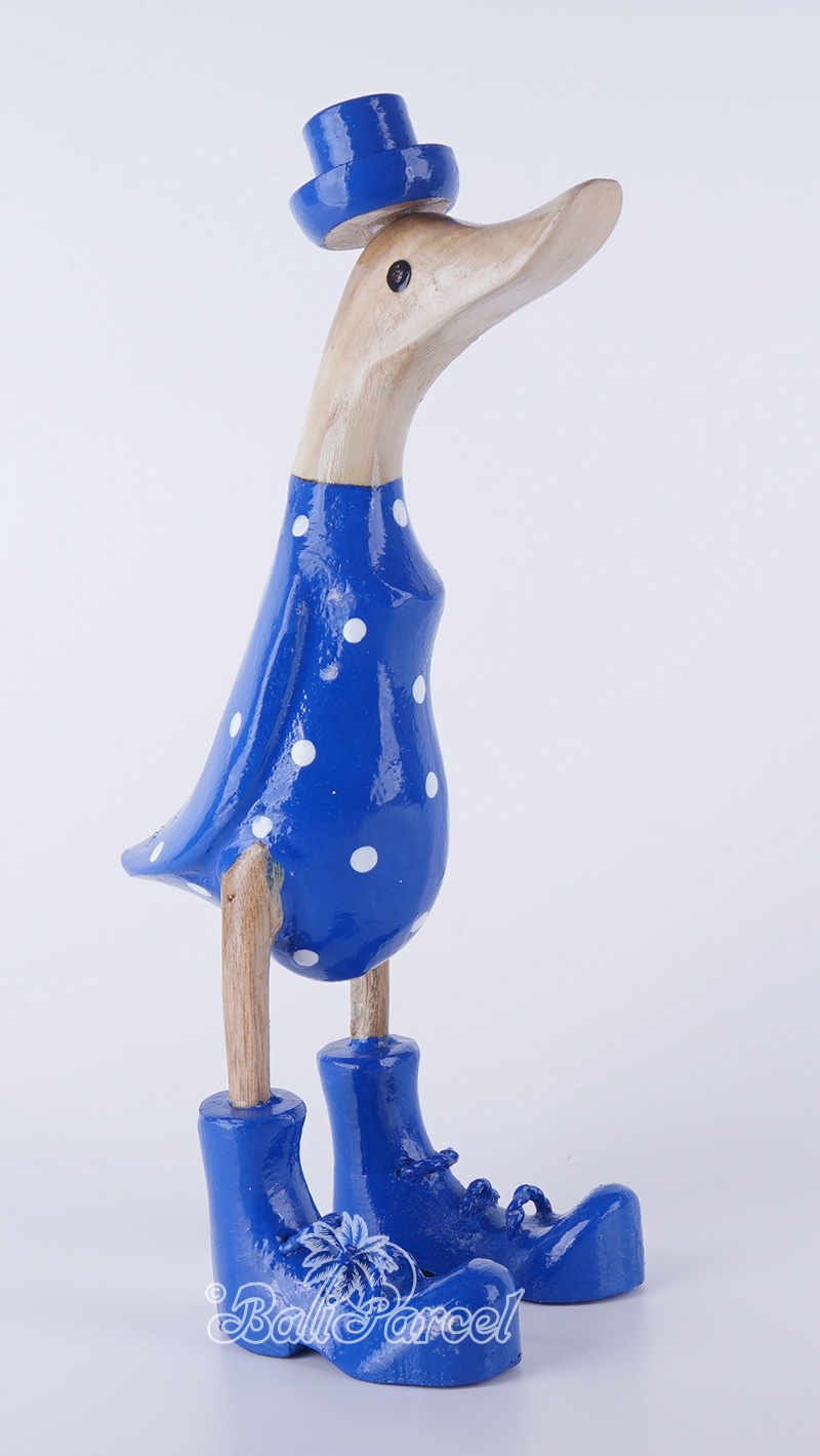 Wooden Duck With Painted, Handmade From Albesia Wood