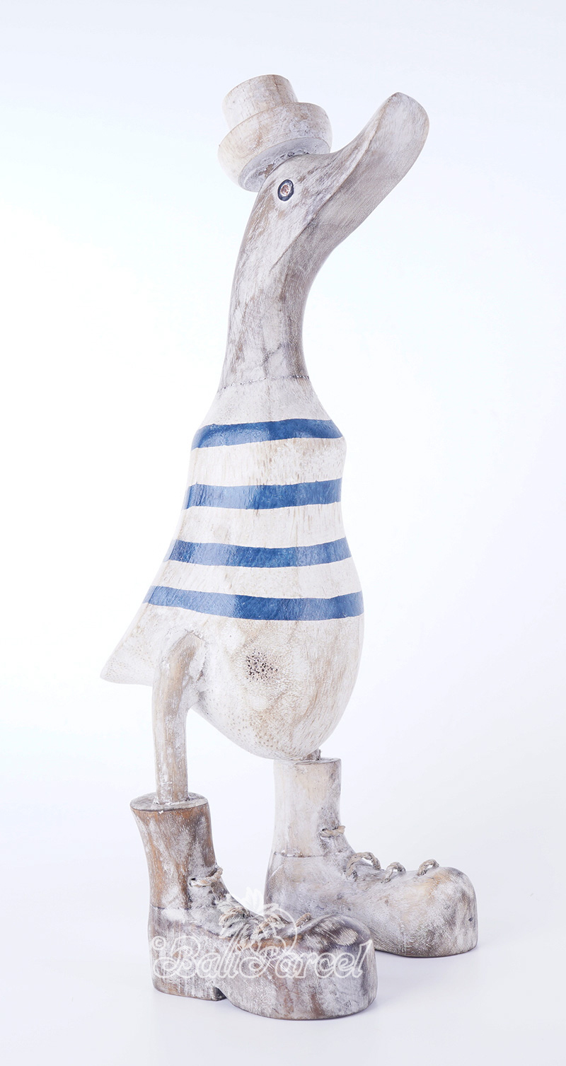 Wooden Duck With Painted, Handmade From Albesia Wood