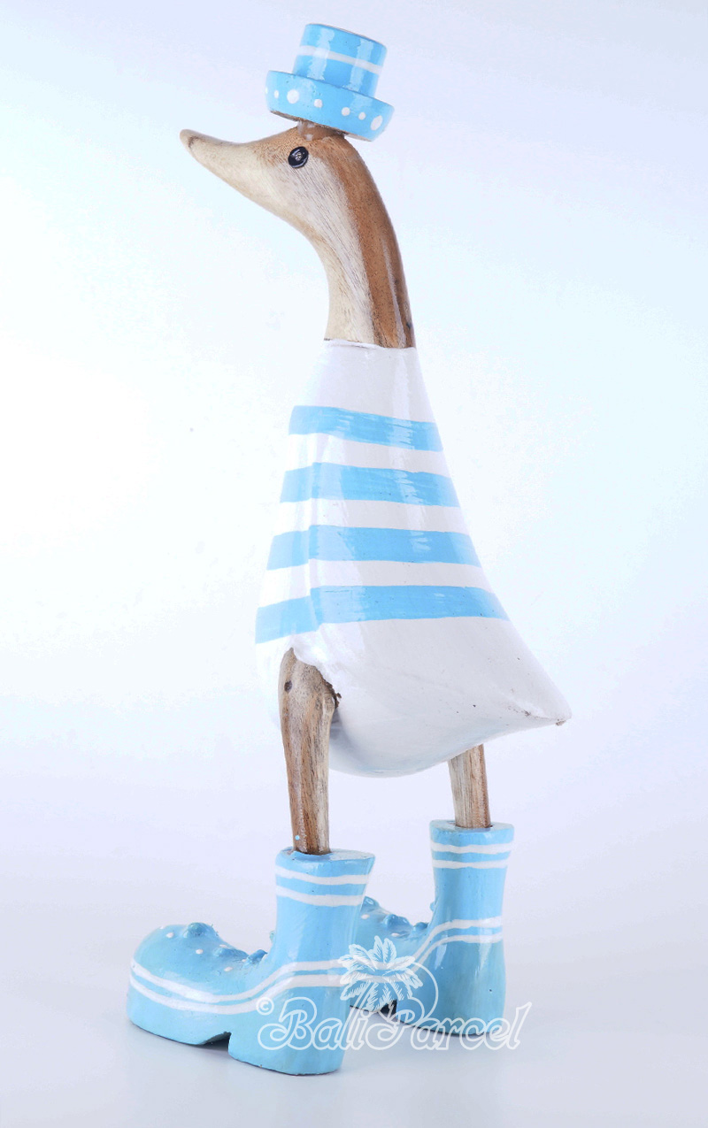 Wooden Duck With Painted, Handmade From Albesia Wood