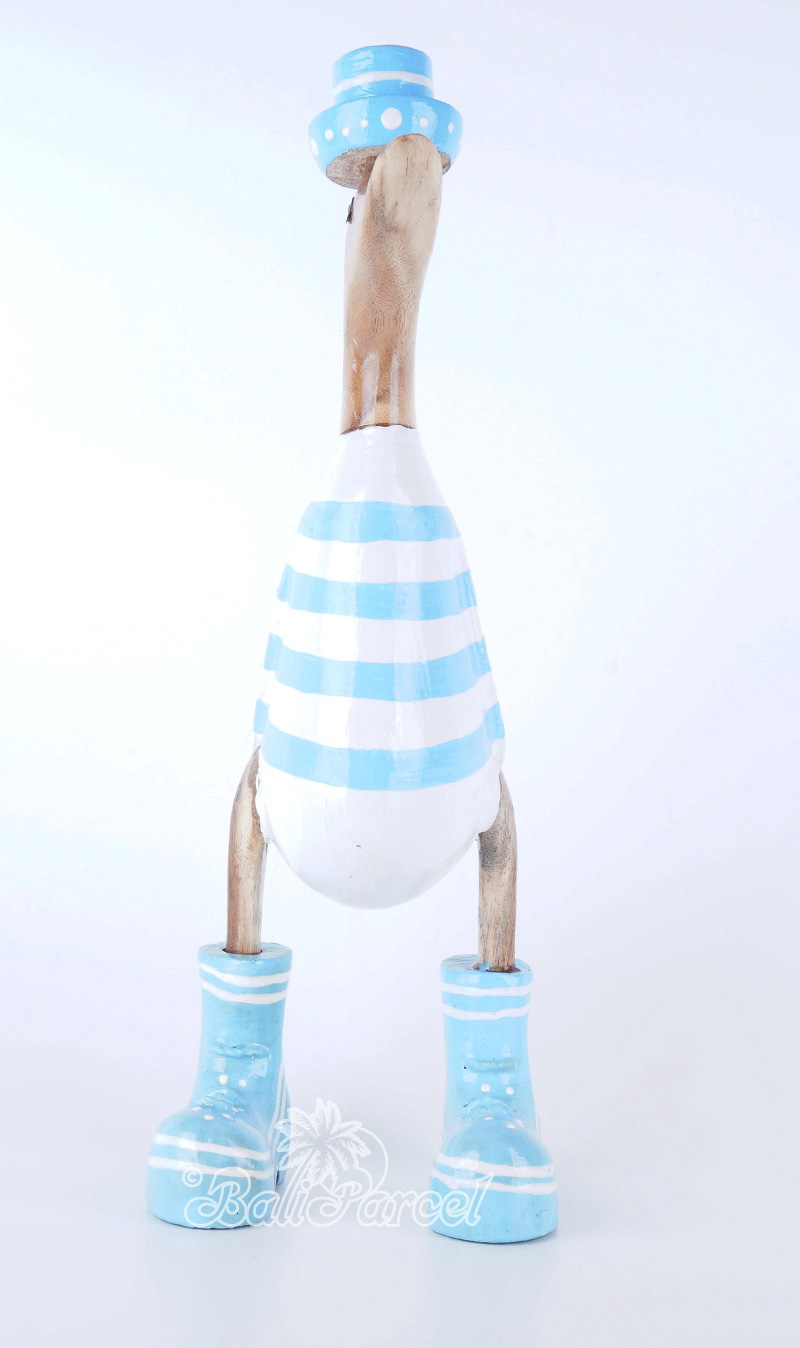 Wooden Duck With Painted, Handmade From Albesia Wood