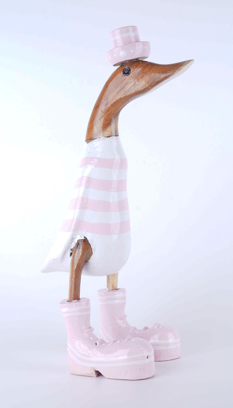 Wooden Duck With Painted, Handmade From Albesia Wood
