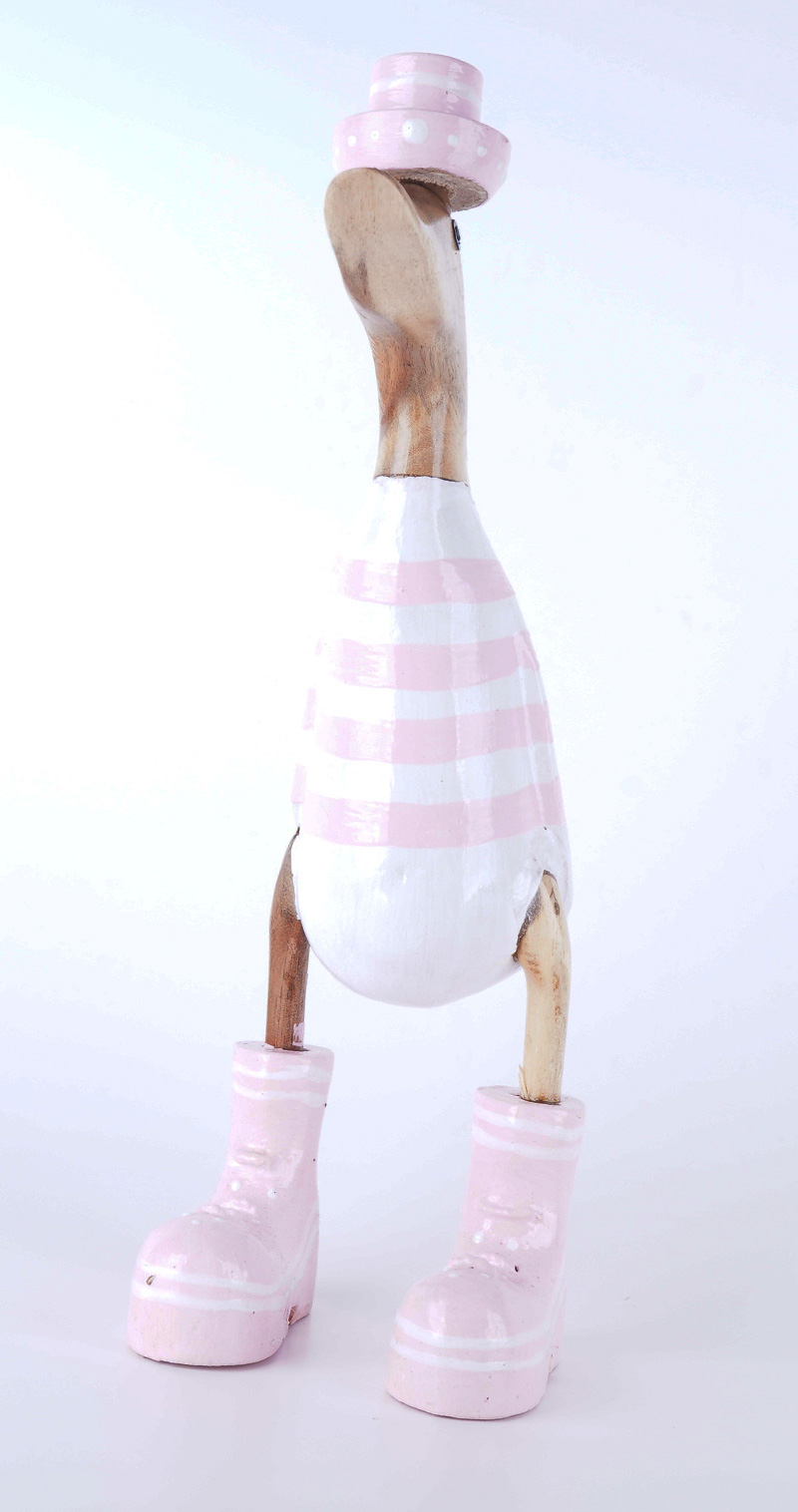 Wooden Duck With Painted, Handmade From Albesia Wood