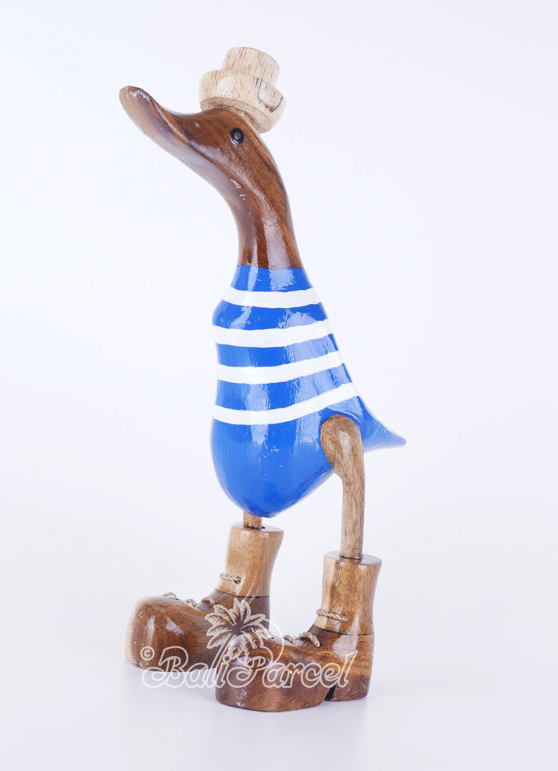 Wooden Duck With Painted, Handmade From Albesia Wood