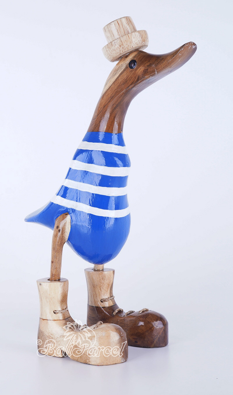Wooden Duck With Painted, Handmade From Albesia Wood