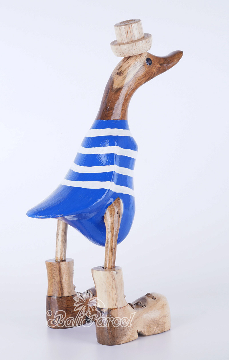 Wooden Duck With Painted, Handmade From Albesia Wood