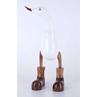 Wooden Duck With Painted, Handmade From Albesia Wood