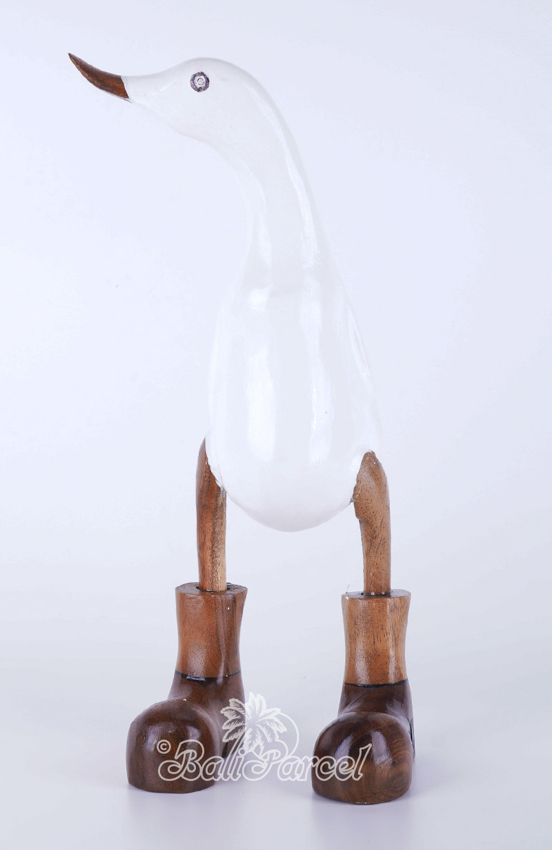 Wooden Duck With Painted, Handmade From Albesia Wood
