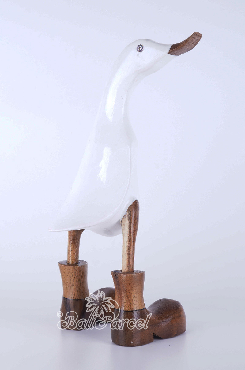 Wooden Duck With Painted, Handmade From Albesia Wood
