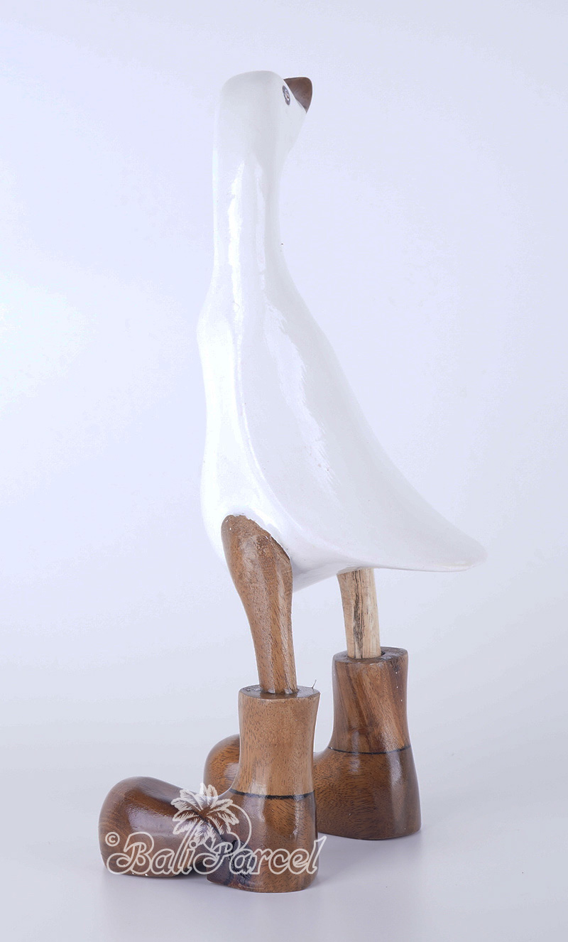 Wooden Duck With Painted, Handmade From Albesia Wood