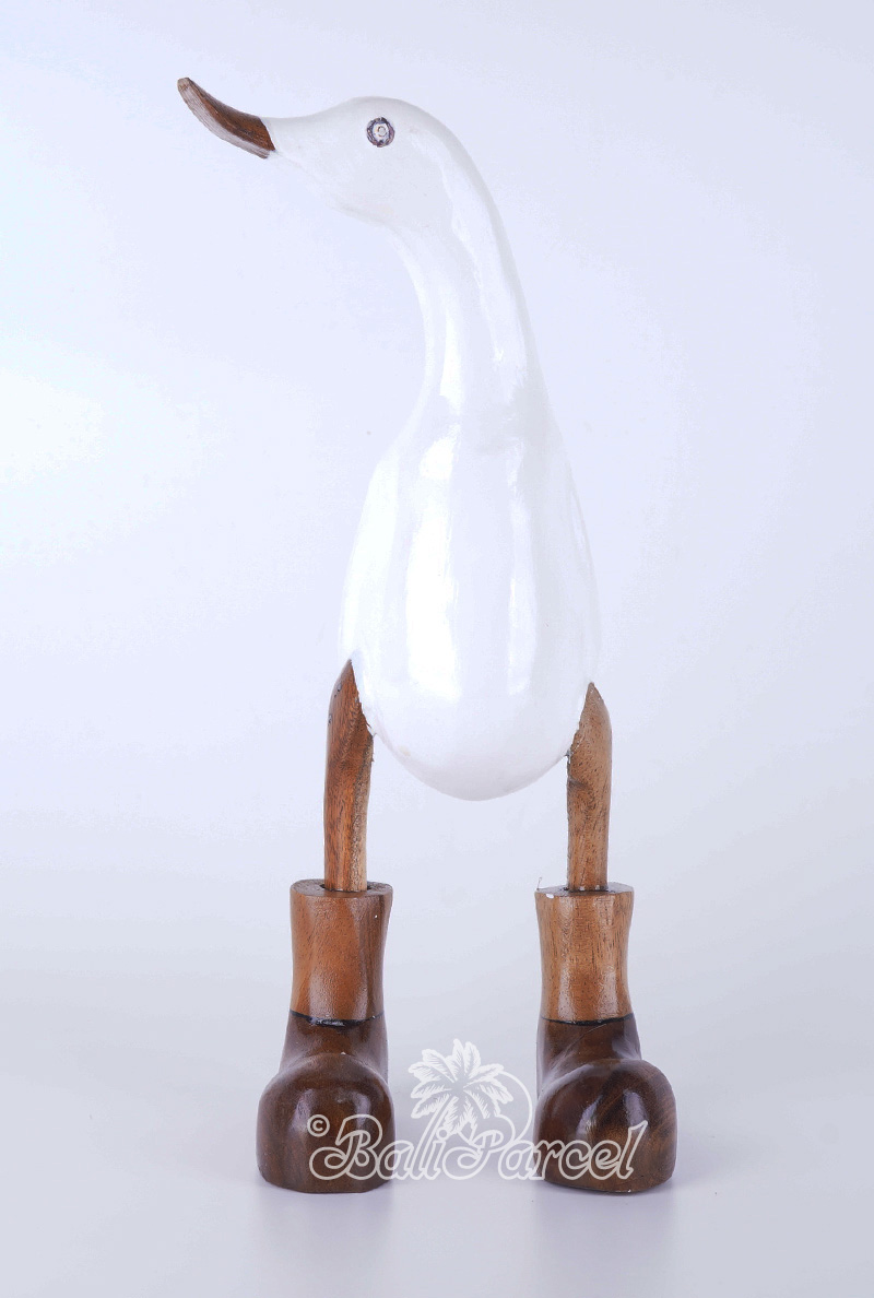 Wooden Duck With Painted, Handmade From Albesia Wood