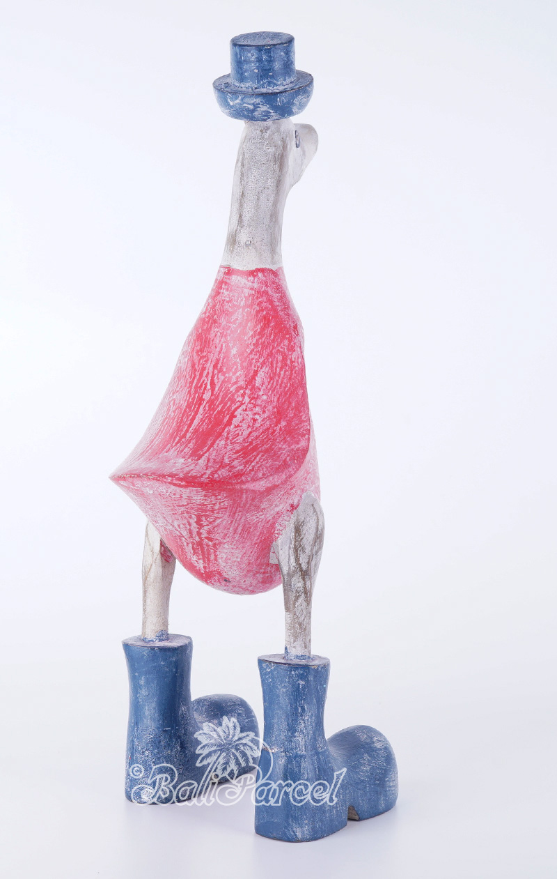 Wooden Duck With Painted, Handmade From Albesia Wood