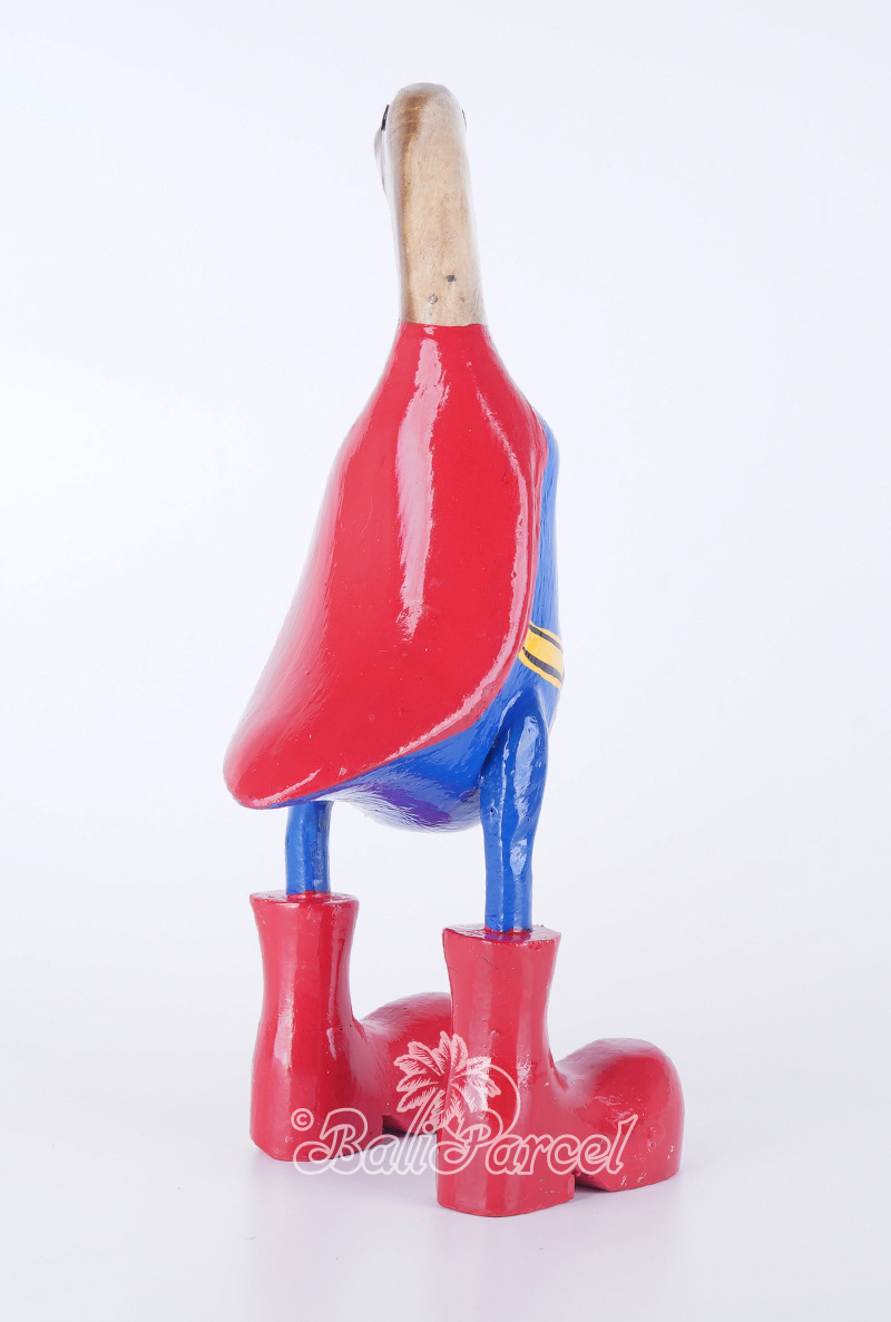Wooden Duck With Painted, Handmade From Albesia Wood